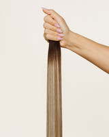 Rooted Ashy Blonde and Dark Dimensional Hair Extensions