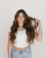 Cool Brunette with Highlights Hair Extensions